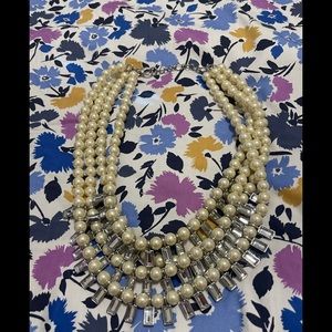 Banana Republic Four Strand Faux Pearl/ Stone necklace
